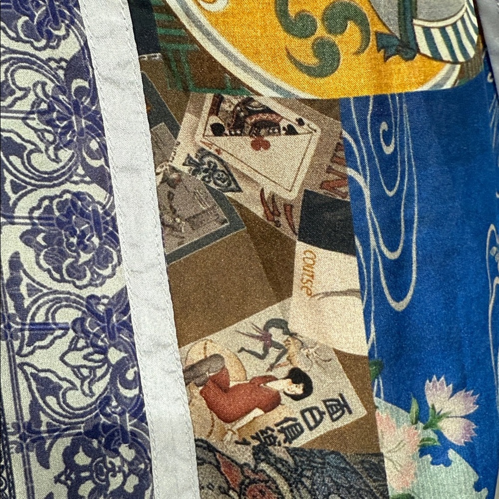 Johnny Was Colorful Patterned 100% silk Kimono Top - Picture 6 of 6